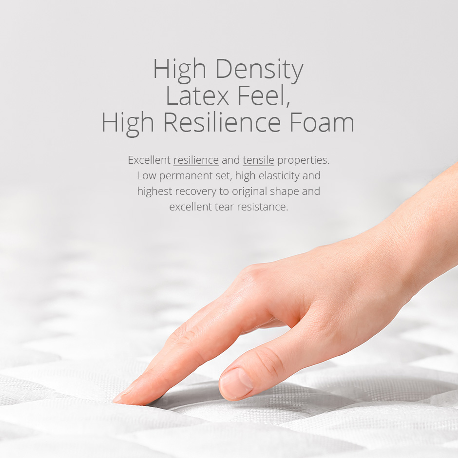 High-density latex feel foam