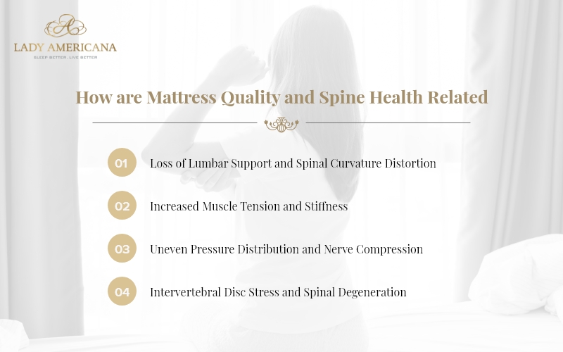 Infographics of how are mattress quality and spine health related